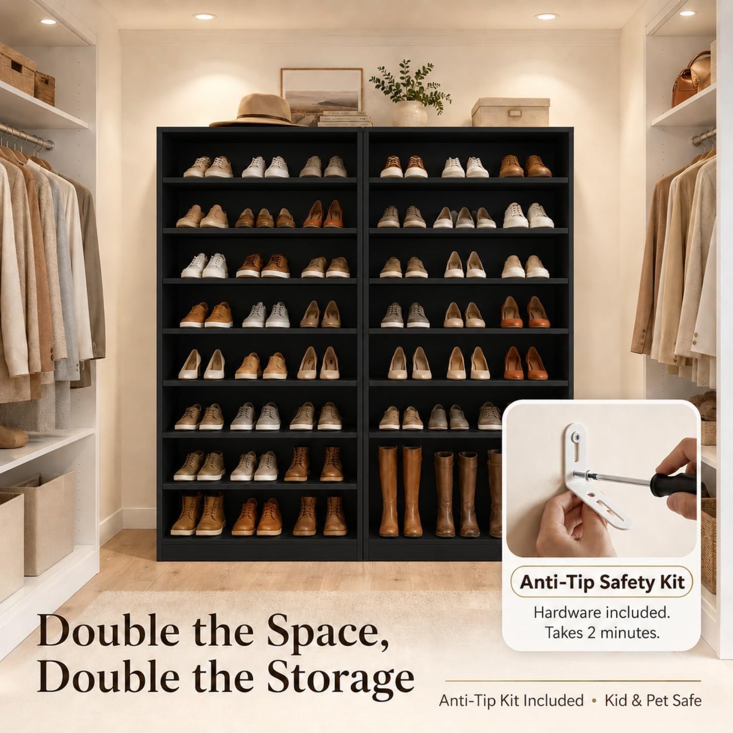 9-Tier Tall Shoe Rack Cabinet  - Shoe Rack Cabinet Narrow Entryway recension och pris