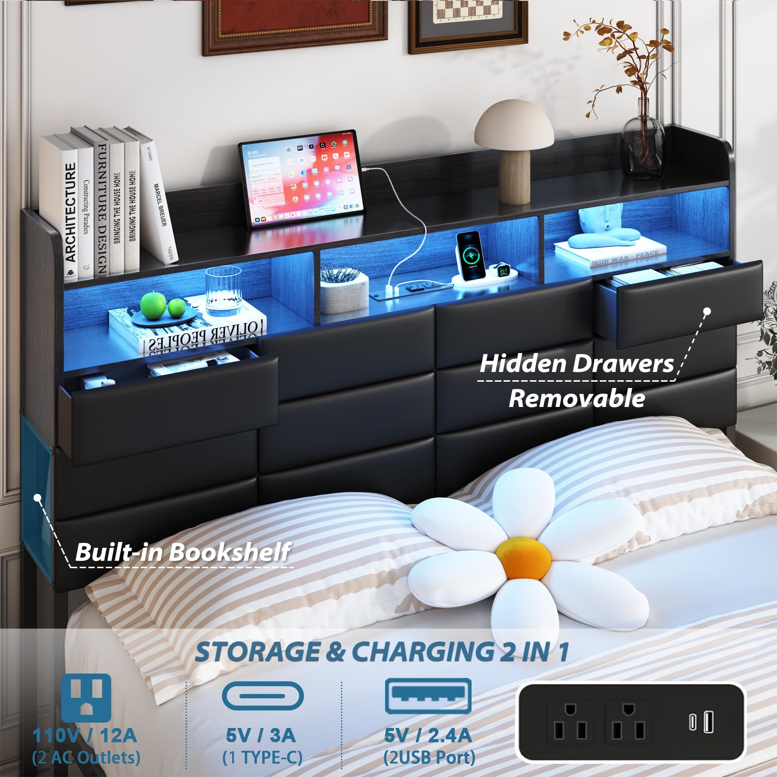 King Size Bed Frame with Stora - King Size Bed Frame With Storage Drawers recension och pris