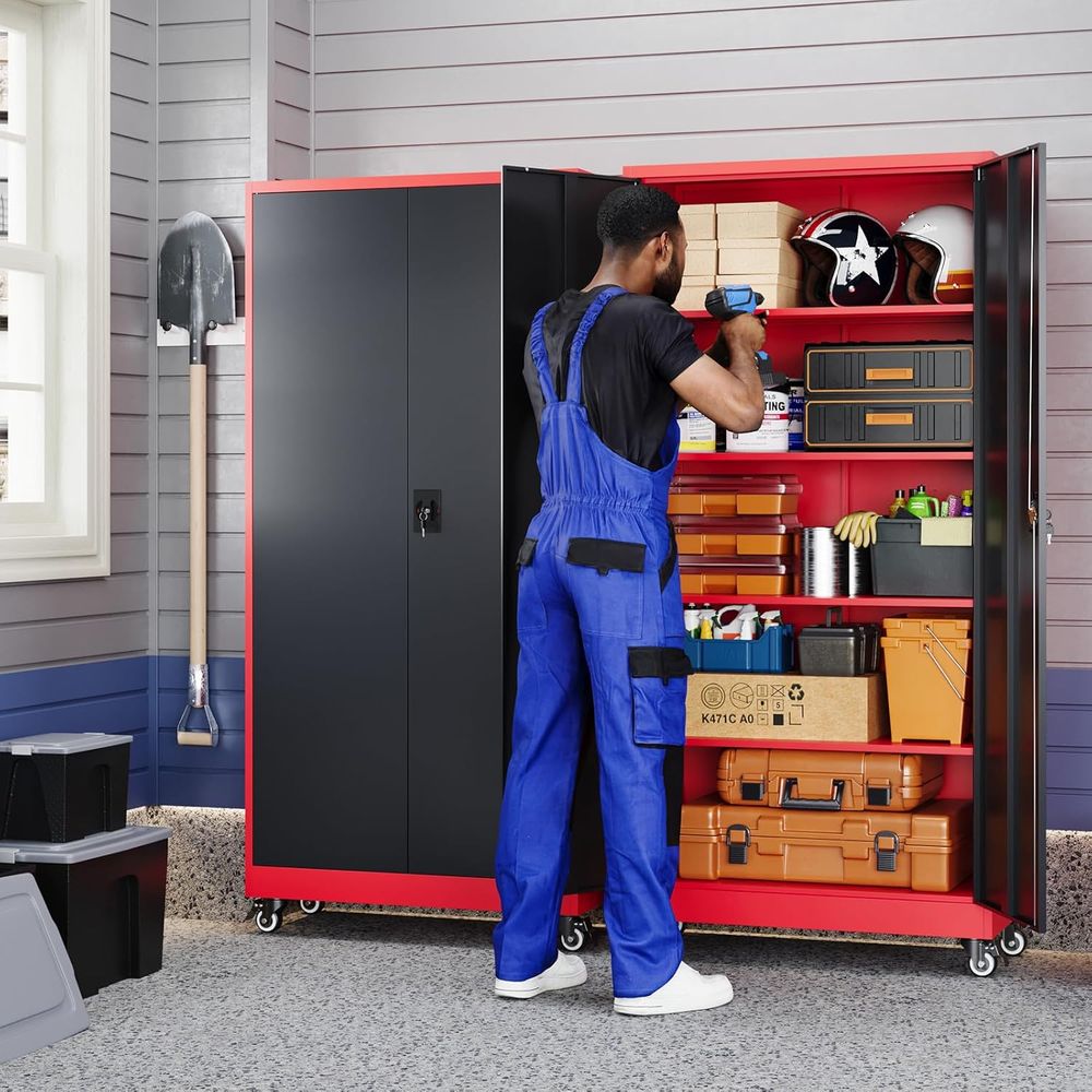 Metal Garage Storage Cabinet w - Storage recension och pris