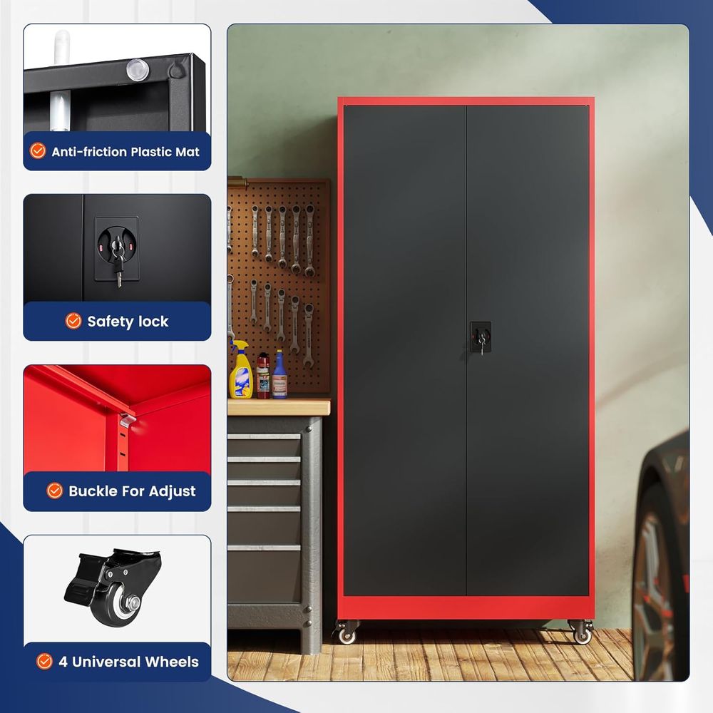 Metal Garage Storage Cabinet w - Storage recension och pris
